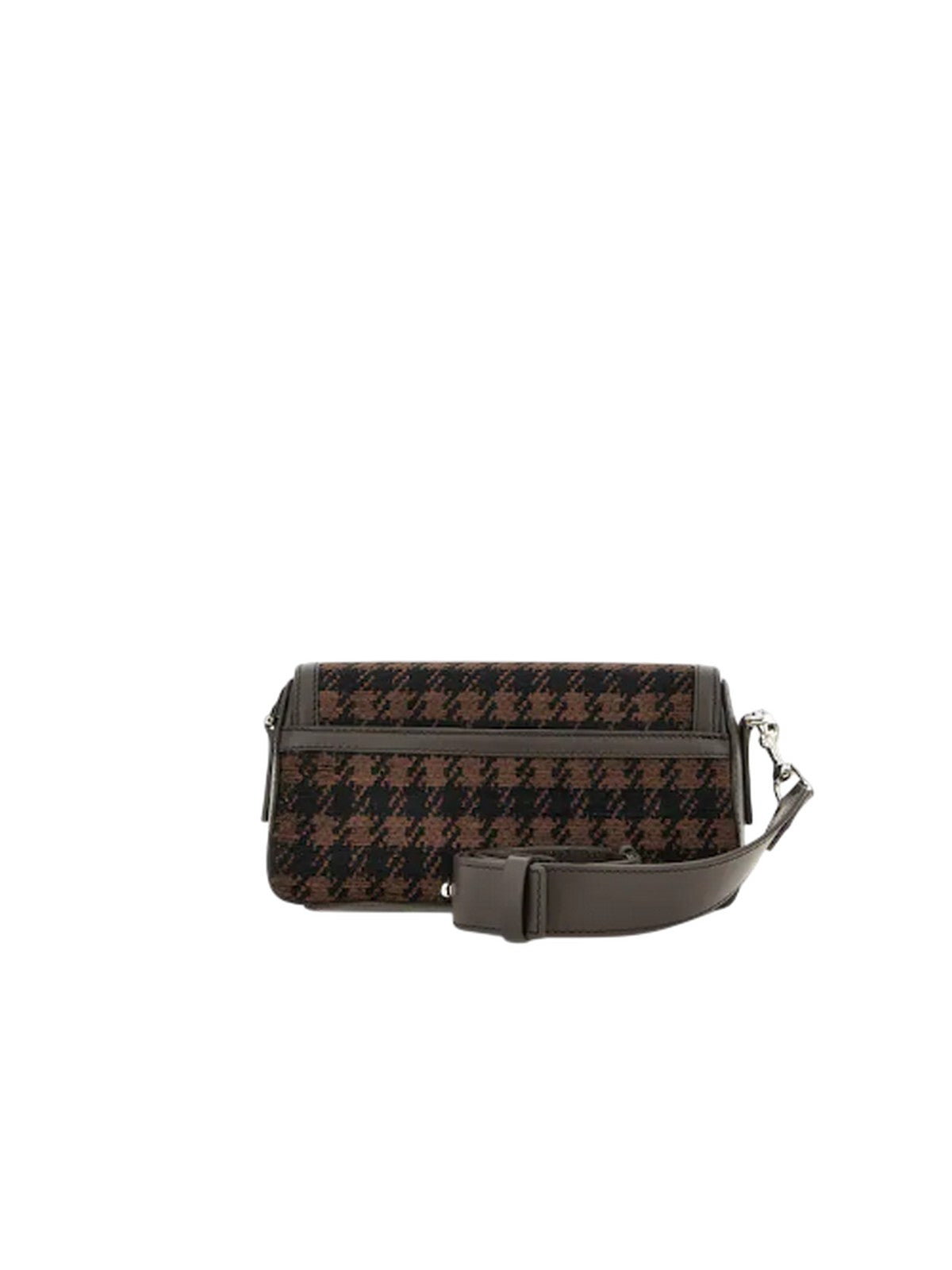 borse a spalla donna hogan - tracolla patta mini tessuto - marrone