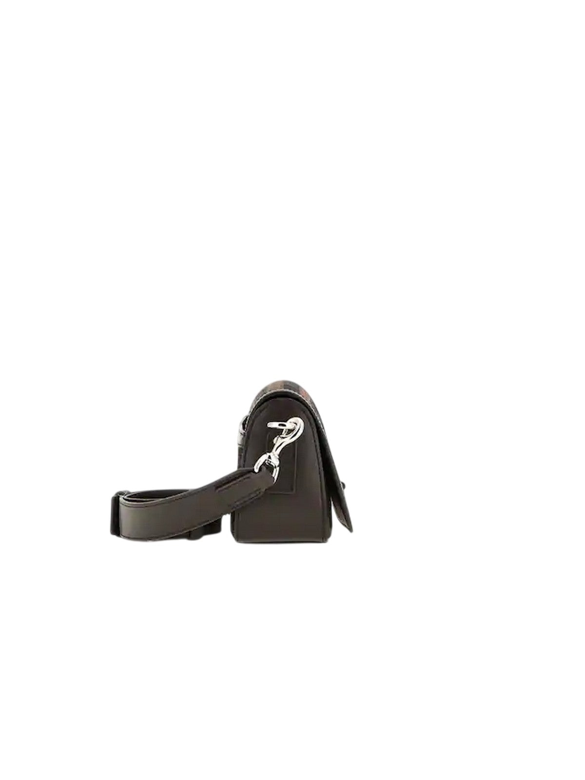 borse a spalla donna hogan - tracolla patta mini tessuto - marrone