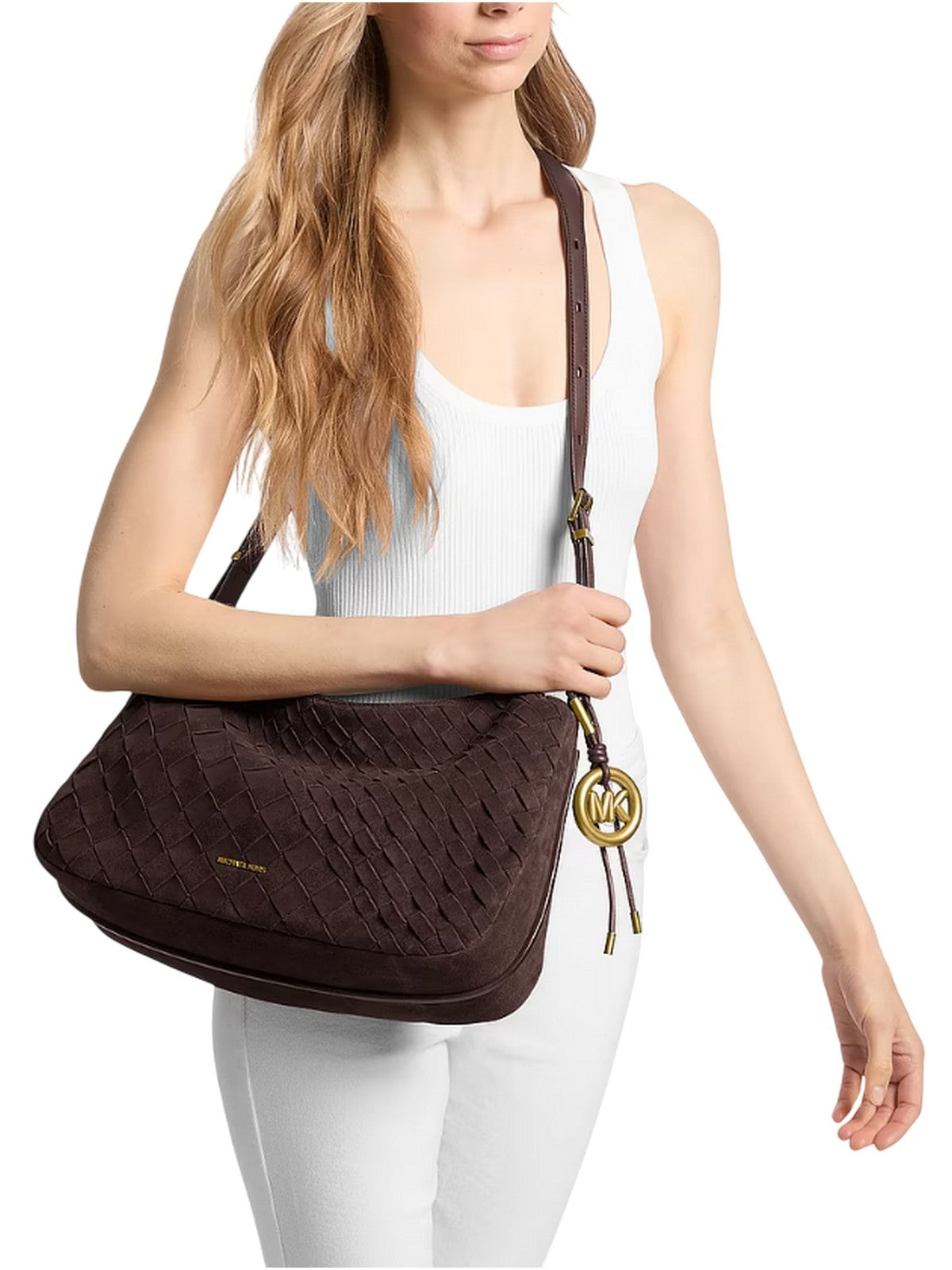 borse a mano donna michael kors - md tz conv shldr - marrone