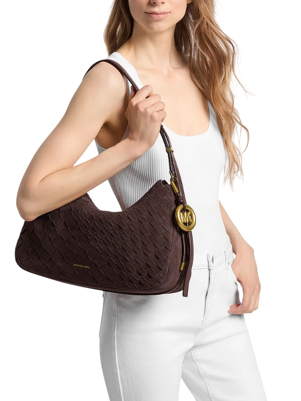 borse a mano donna michael kors - md tz conv shldr - marrone