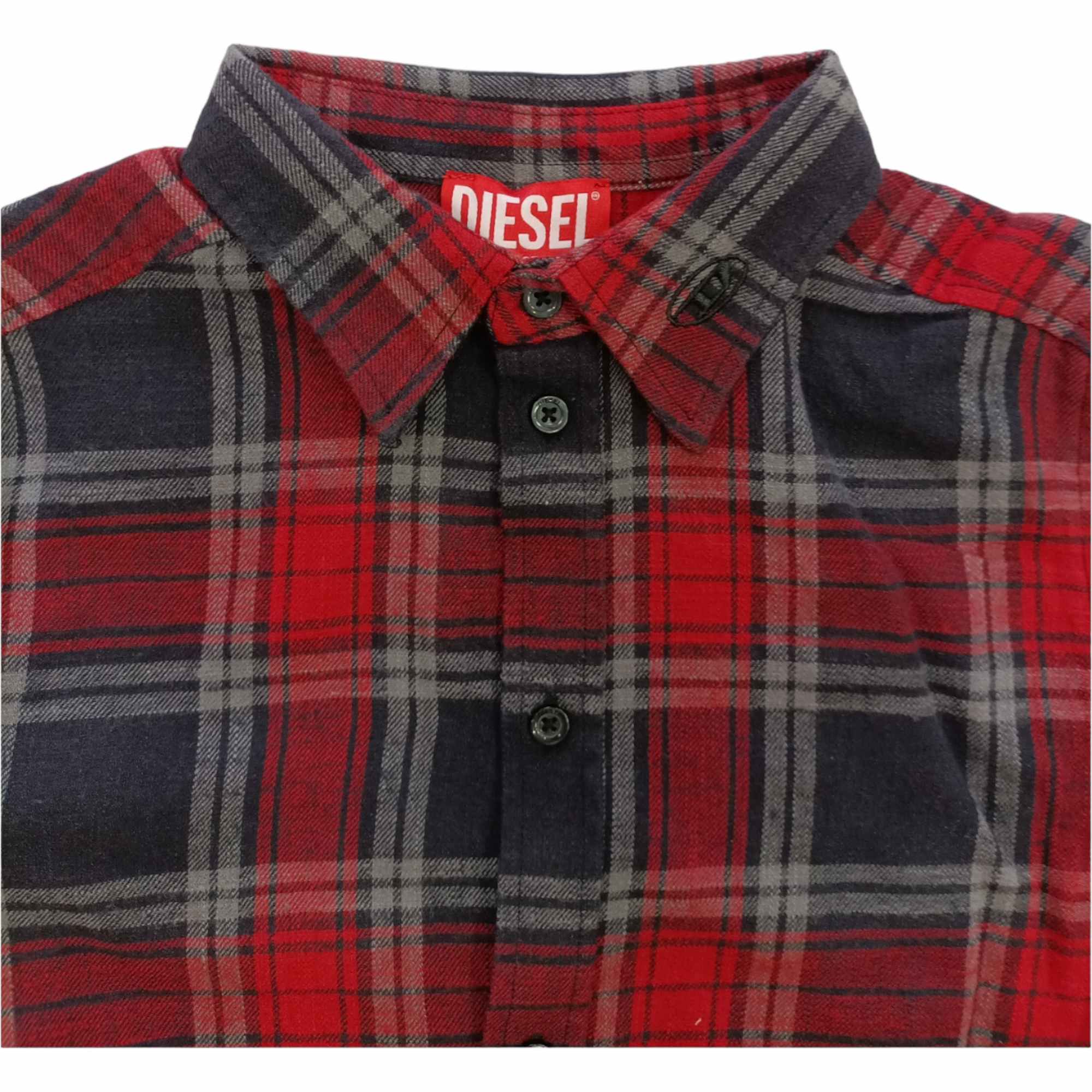 Diesel - Camicia Quadri K407 Rosso/nero - Cumbe Camicia J01363 KXBGH