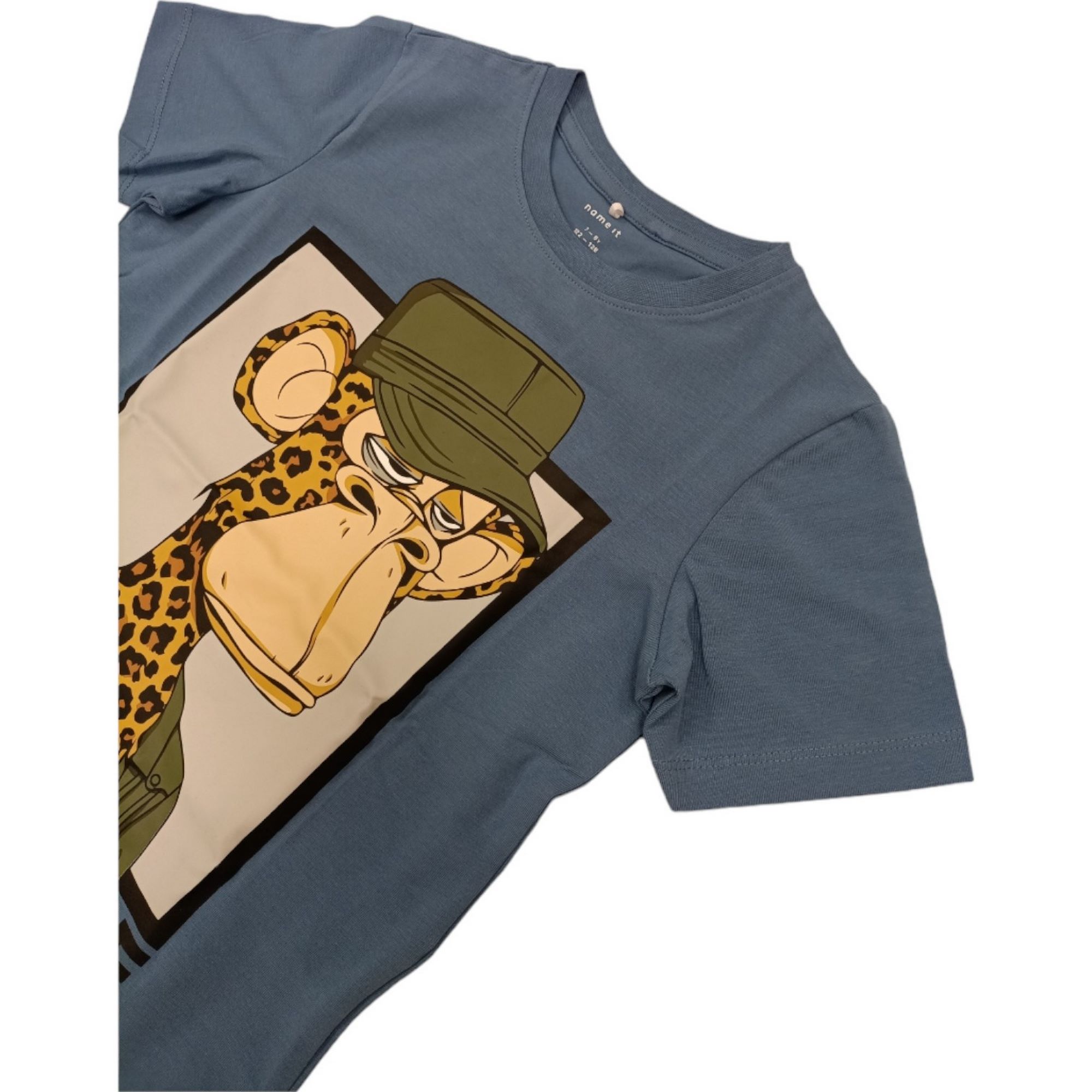 Name It - T-shirt Azzurra Con Scimmia 13232197 - Foto 5 di 6