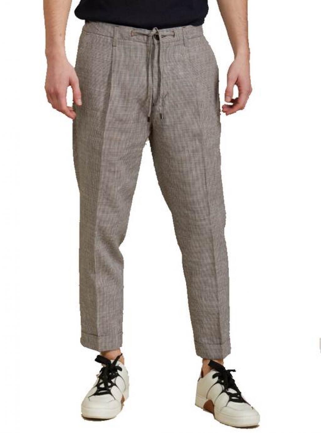 Outfit - Pantalaccio Pince Pied De Poule OF1S2S1P025/434 MORO