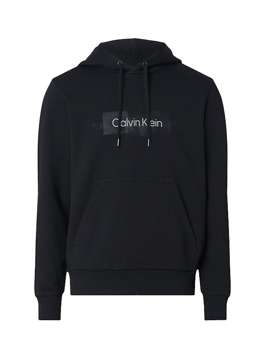 Calvin Klein - Gestreiftes Logo Hoodie mit Kapuze K10K110761 BEH