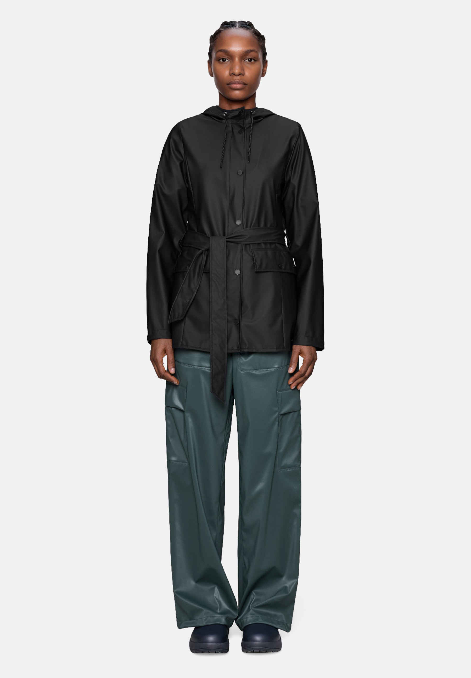 Chaqueta de mujer Rains 12100 negro