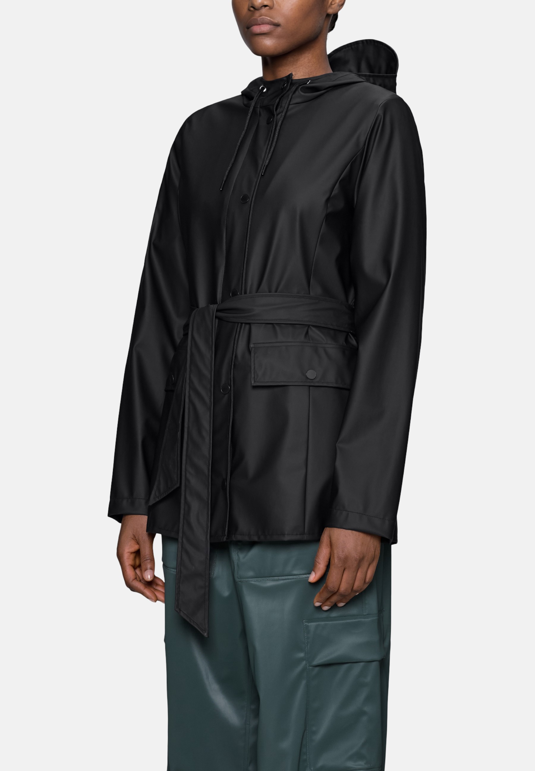 Chaqueta de mujer Rains 12100 negro