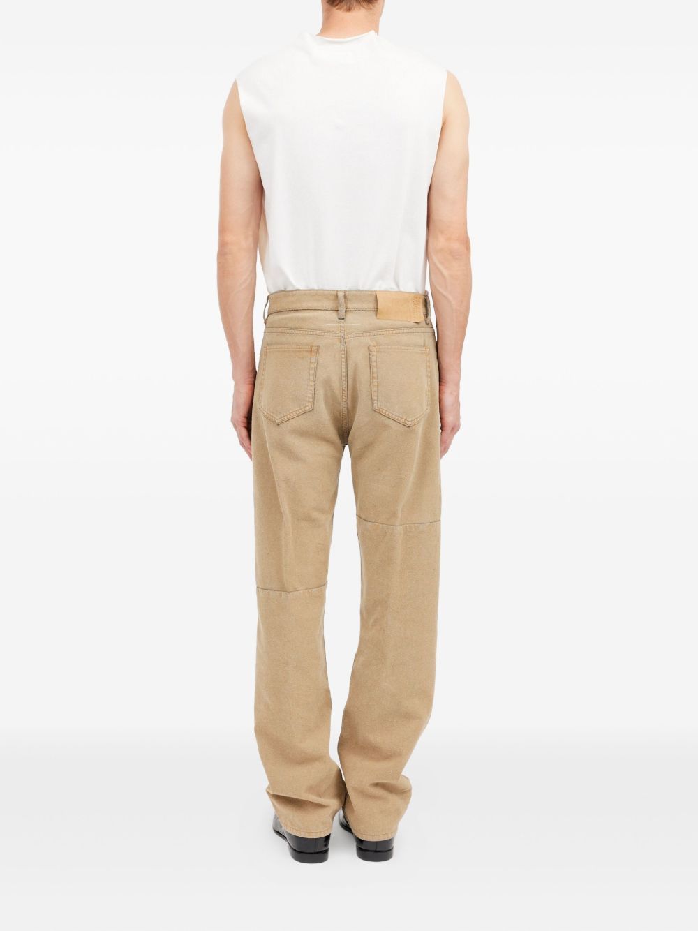 mm6 maison margiene jeans beige man five pockets