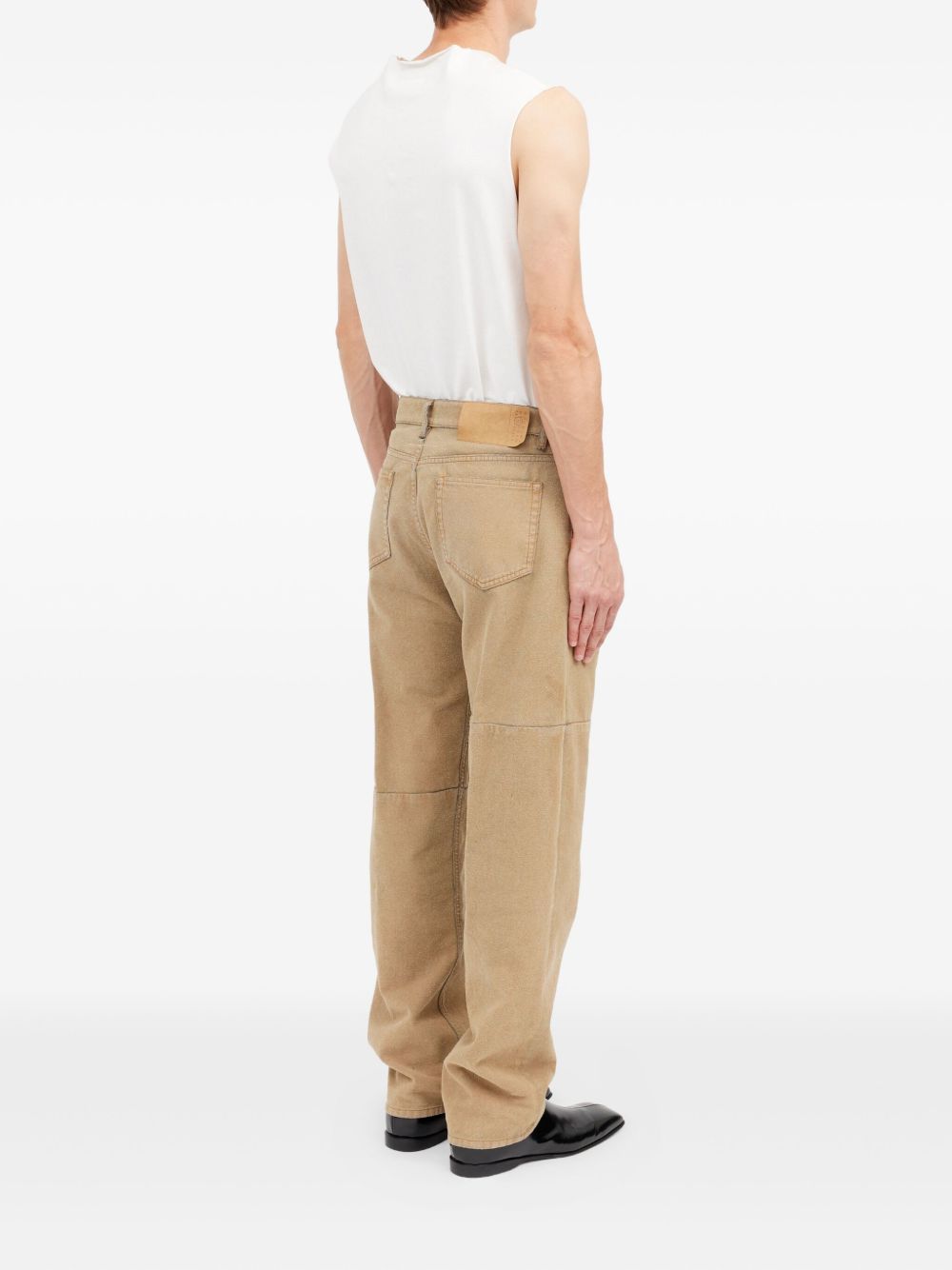 mm6 maison margiene jeans beige man five pockets