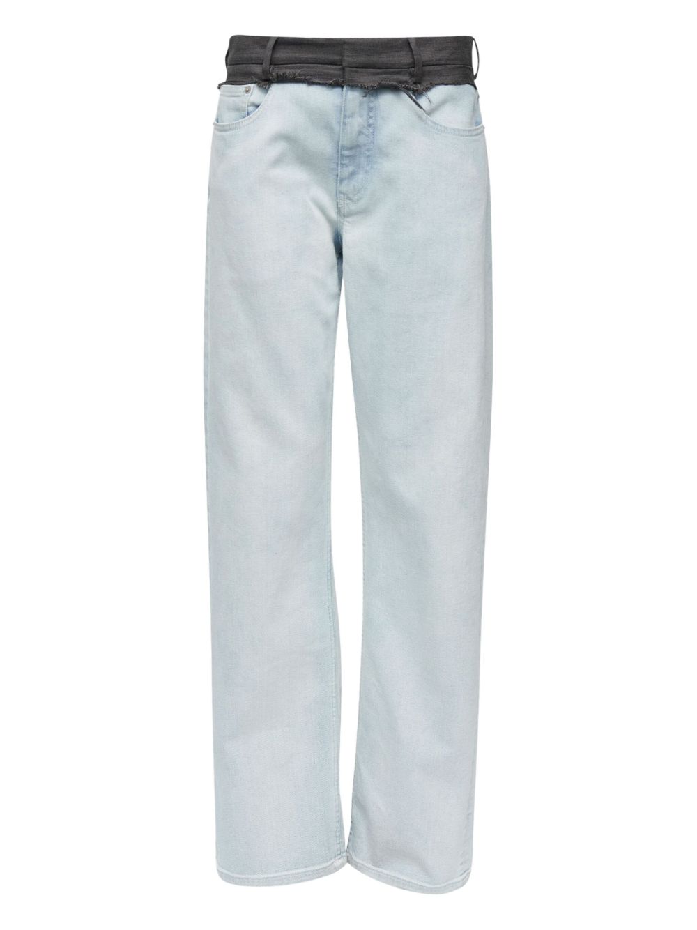 mm6 maison margiela jeans banda vita donna blu