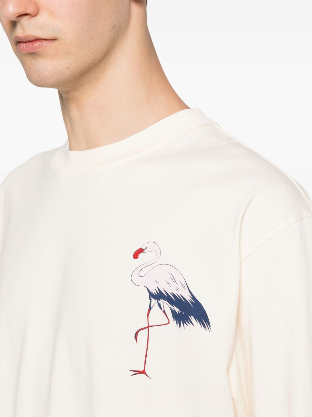dsquared2 t-shirt fenicottero uomo beige