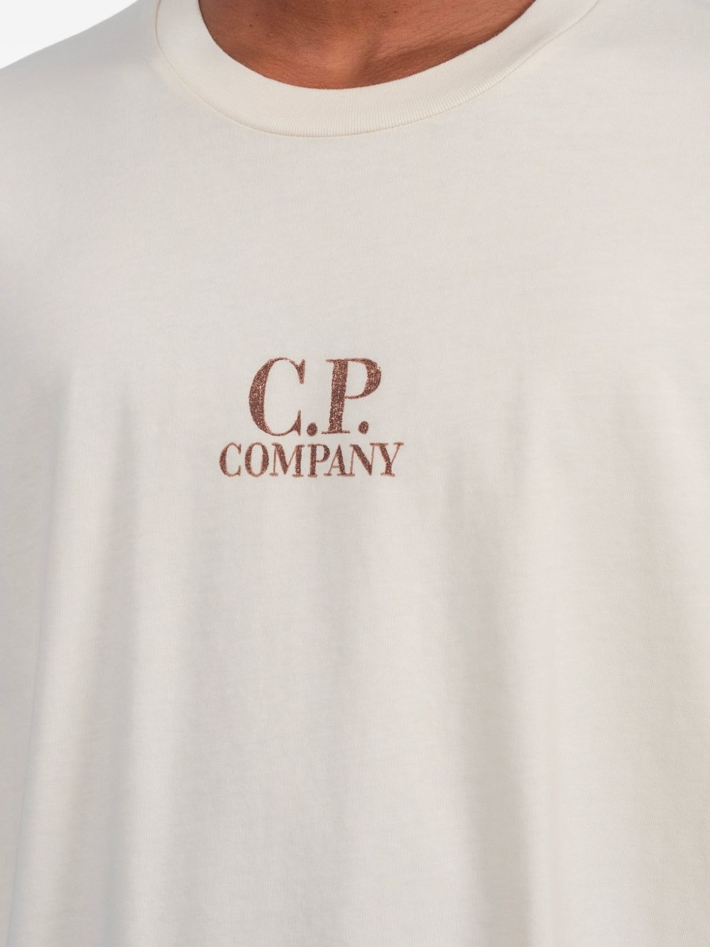C.p.company t-shirt back print man beige