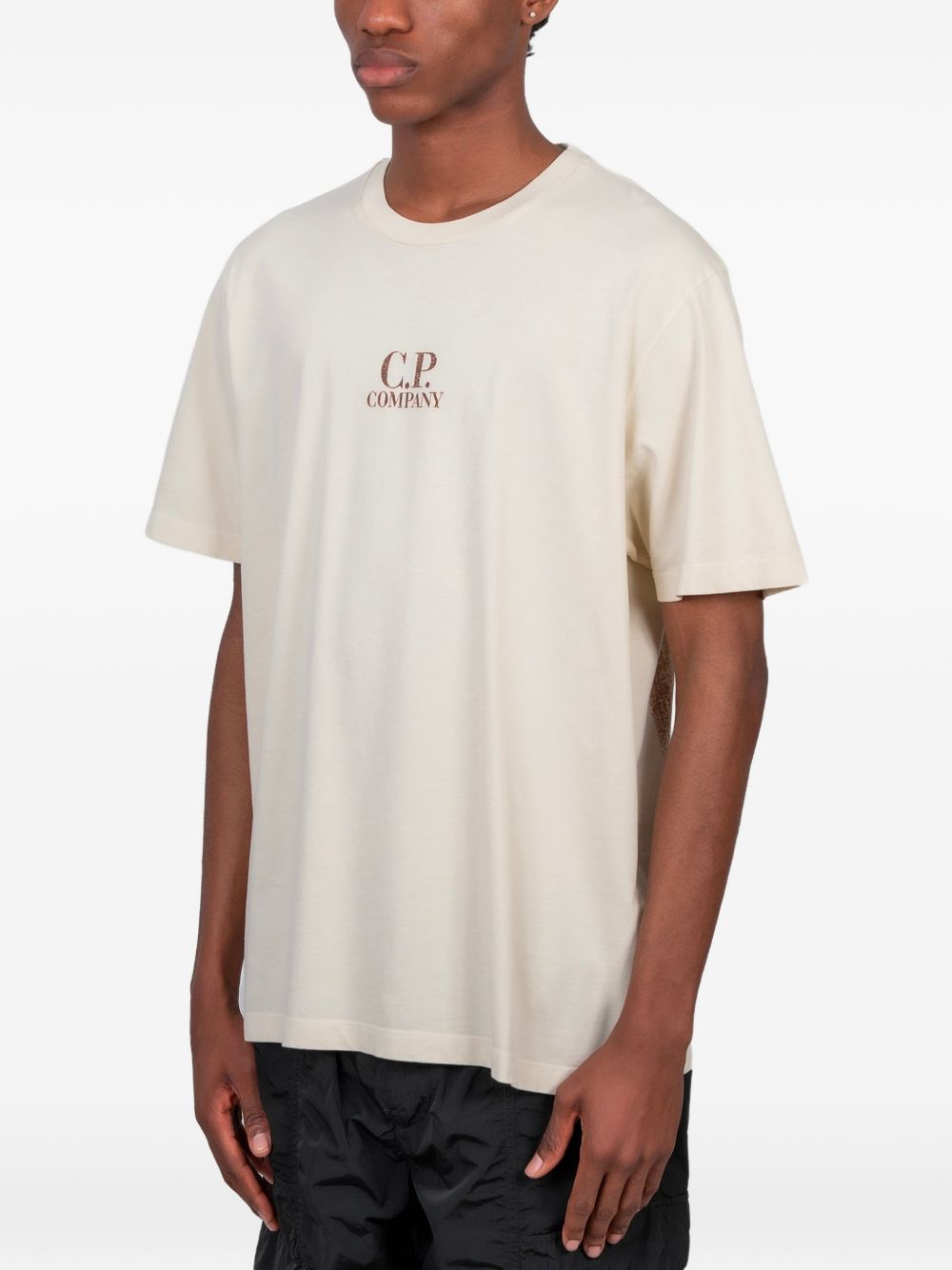 C.p.company t-shirt back print man beige