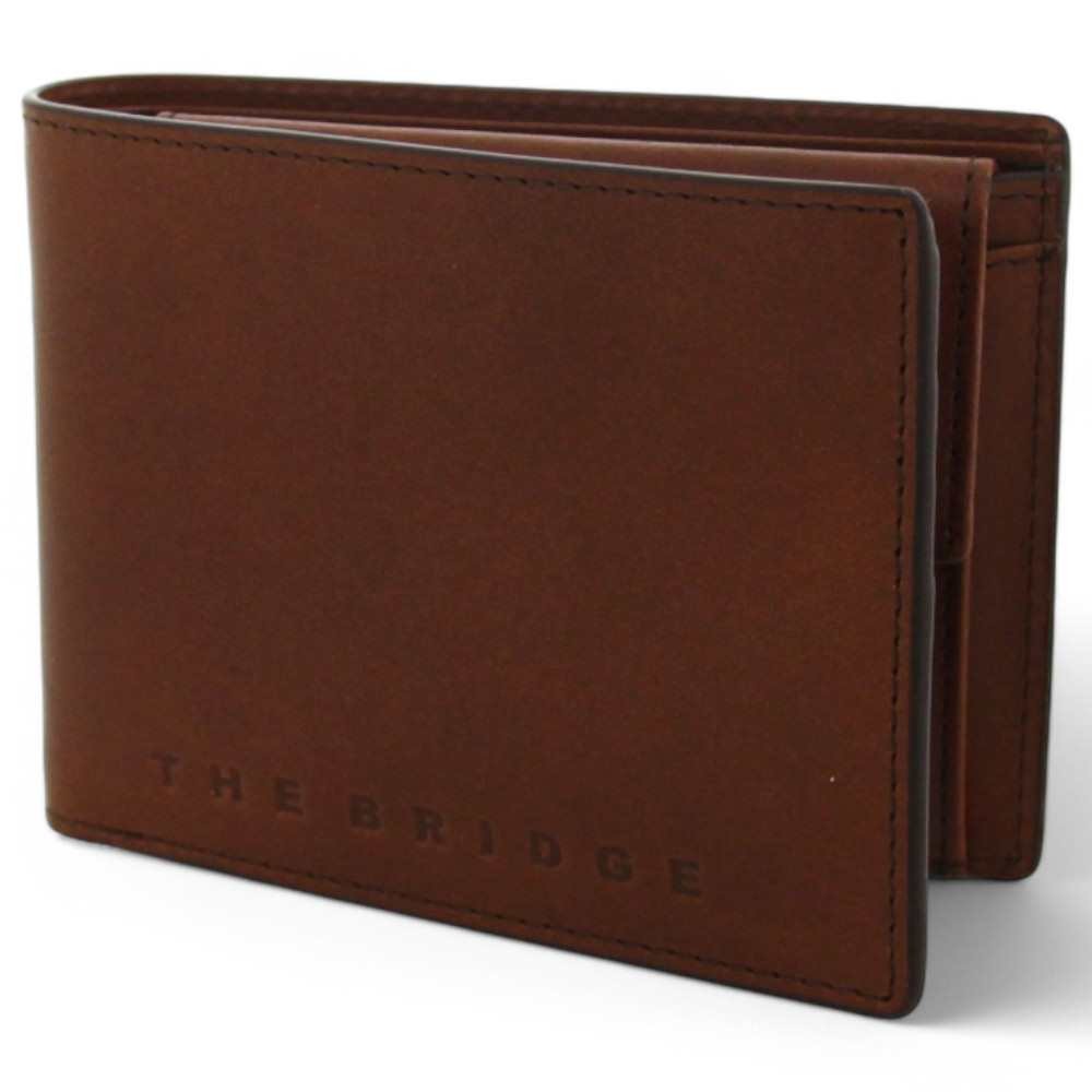 Wallet The Bridge Man Brown Leather - 01403501-1A