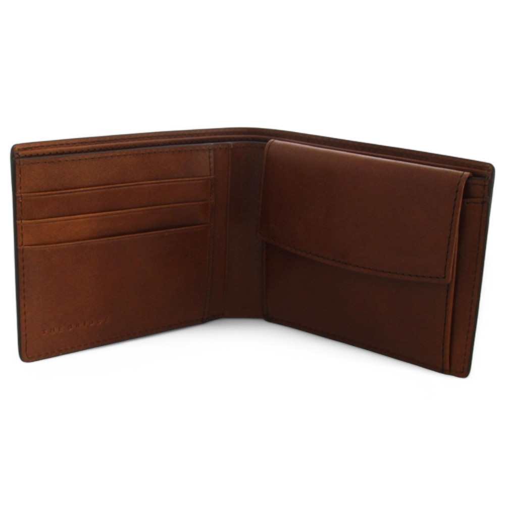 Wallet The Bridge Man Brown Leather - 01403501-1A