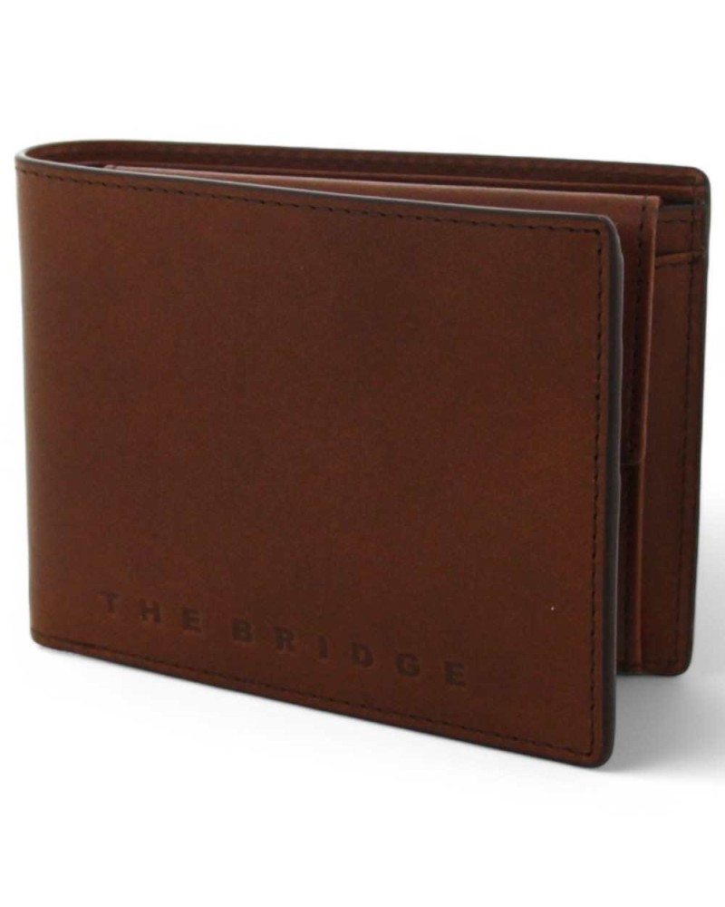 Wallet The Bridge Man Brown Leather - 01403501-1A