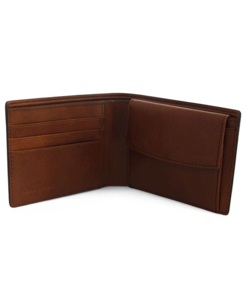 Wallet The Bridge Man Brown Leather - 01403501-1A