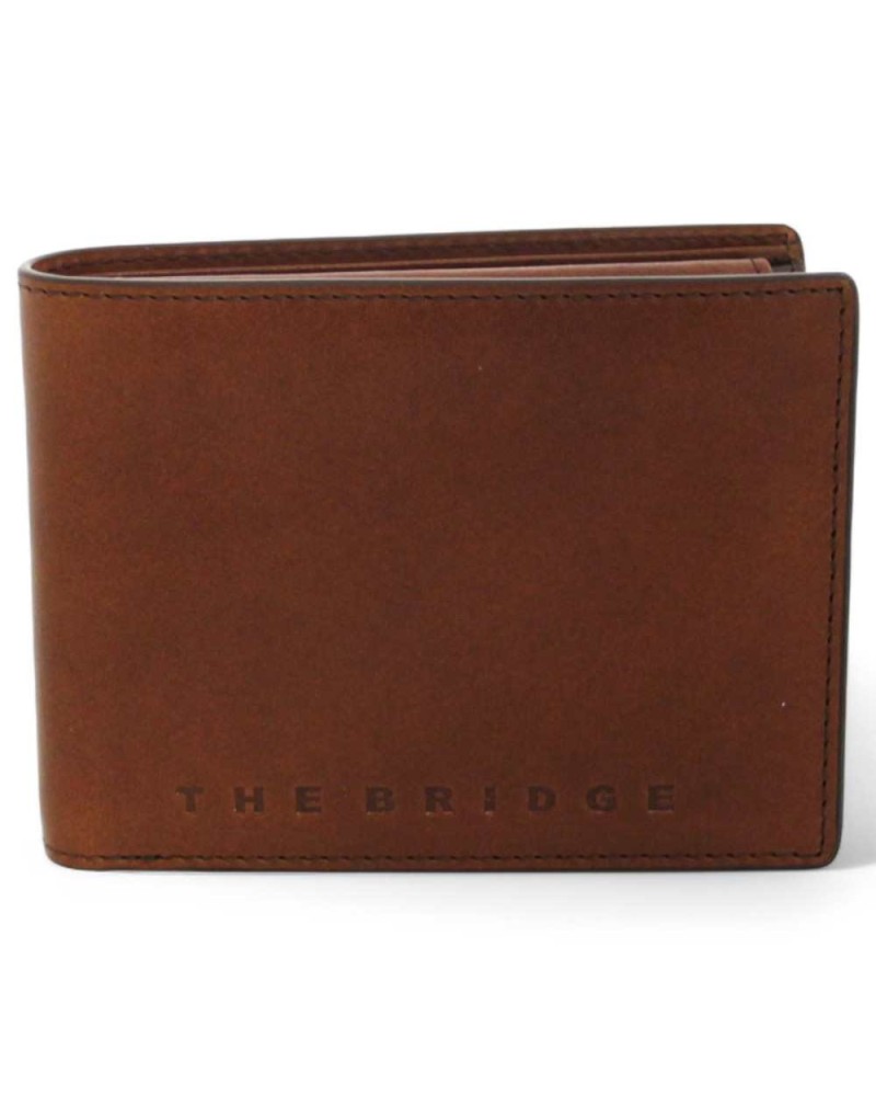 Wallet The Bridge Man Brown Leather - 01403501-1A