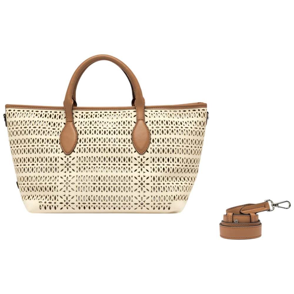 Gianni Chiarini Frauen Mashup Tasche Tuch/Corda/Clay Stoff und Leder