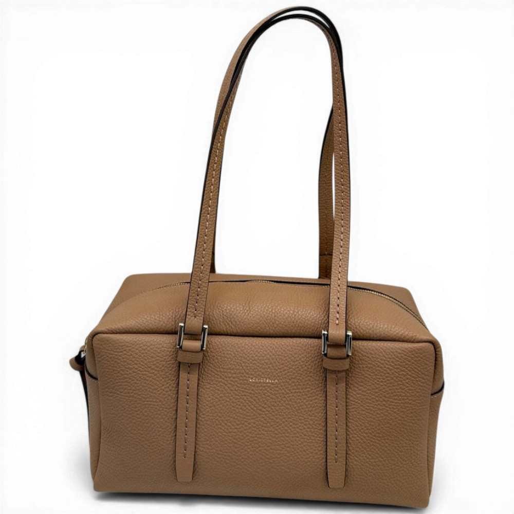 Loristella Borsa a Mano Grace Donna Mandorla in Pelle Liscia con Chiusura Magnetica