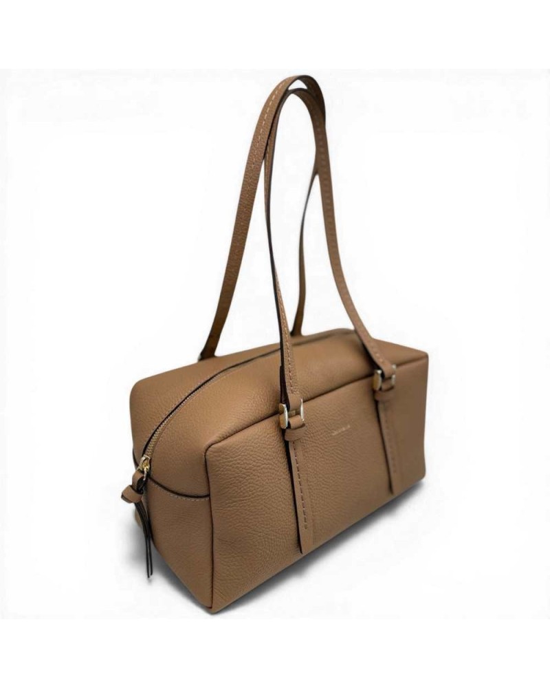 Loristella Borsa a Mano Grace Donna Mandorla in Pelle Liscia con Chiusura Magnetica