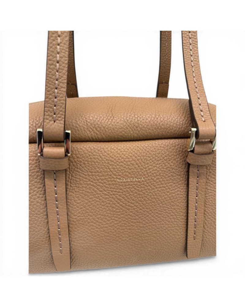 Loristella Borsa a Mano Grace Donna Mandorla in Pelle Liscia con Chiusura Magnetica