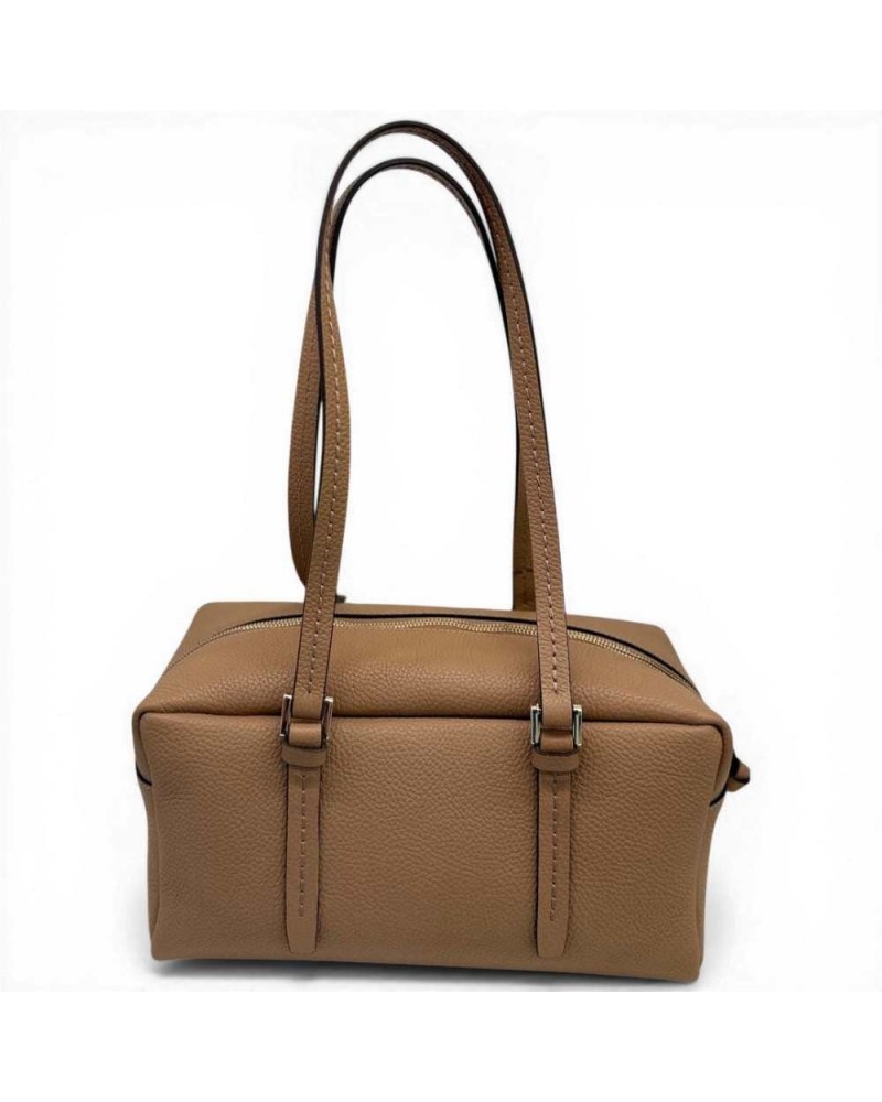 Loristella Borsa a Mano Grace Donna Mandorla in Pelle Liscia con Chiusura Magnetica
