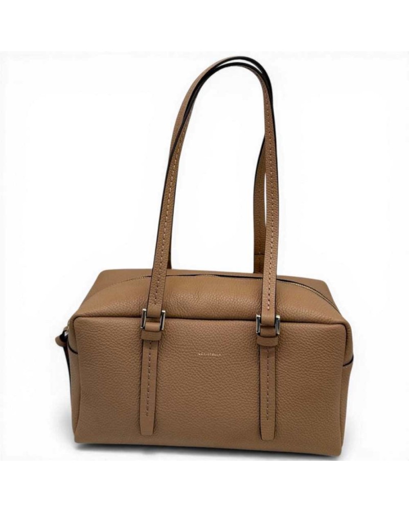 Loristella Borsa a Mano Grace Donna Mandorla in Pelle Liscia con Chiusura Magnetica