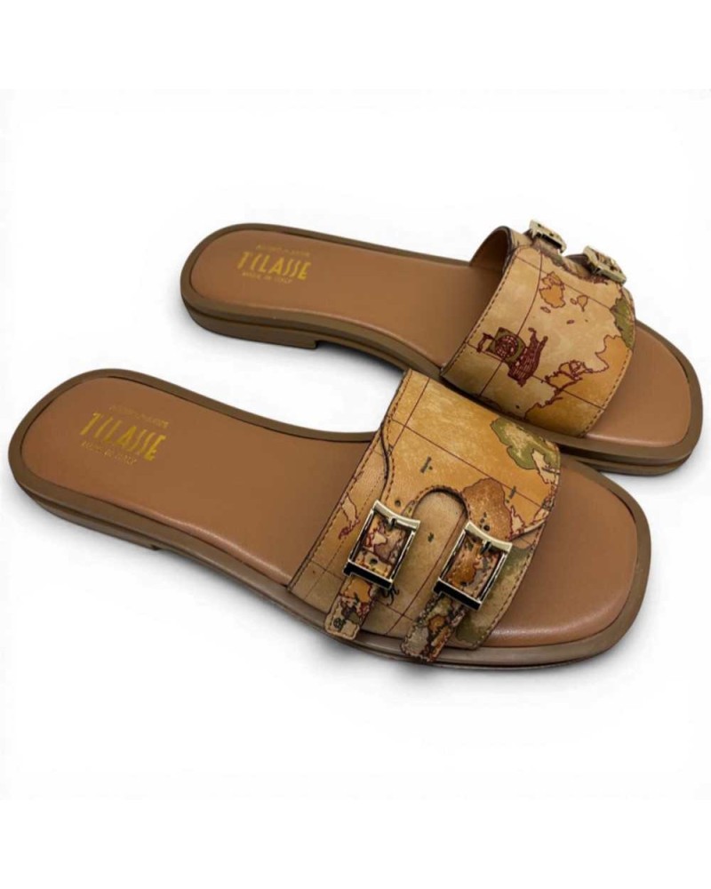 Alviero Martini 1 Classe Slipper Geo Classic Natürliche Frau Größe 39