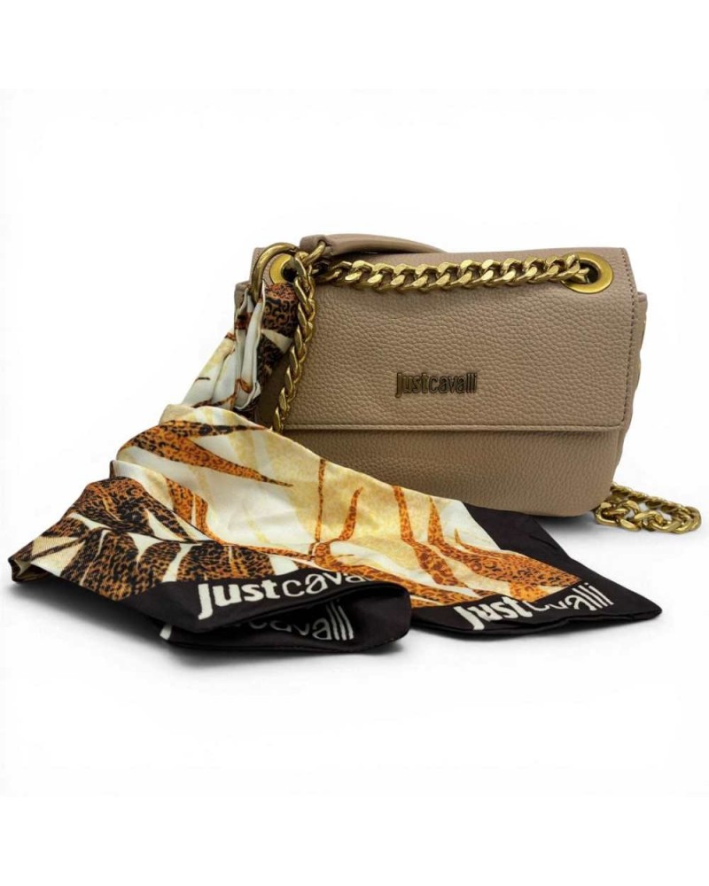 Just cavalli Borsa a tracolla Foulard Eyelets Donna Naturale in Similpelle