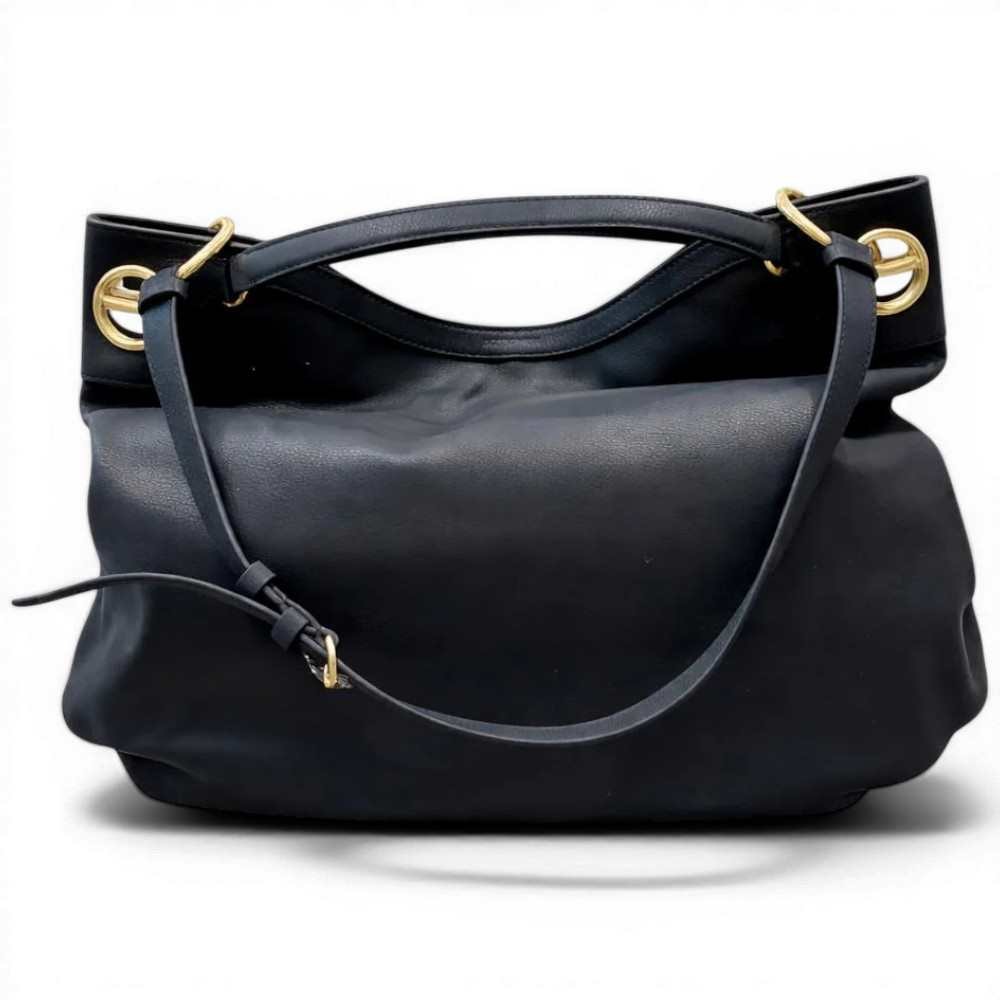 Borsa London L. con Tracolla BORBONESE Vitello Nabuk Nero - 91010263-0197-100