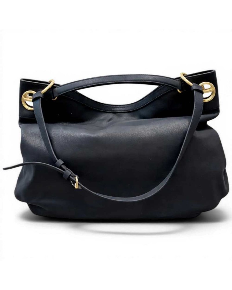 Borsa London L. con Tracolla BORBONESE Vitello Nabuk Nero - 91010263-0197-100