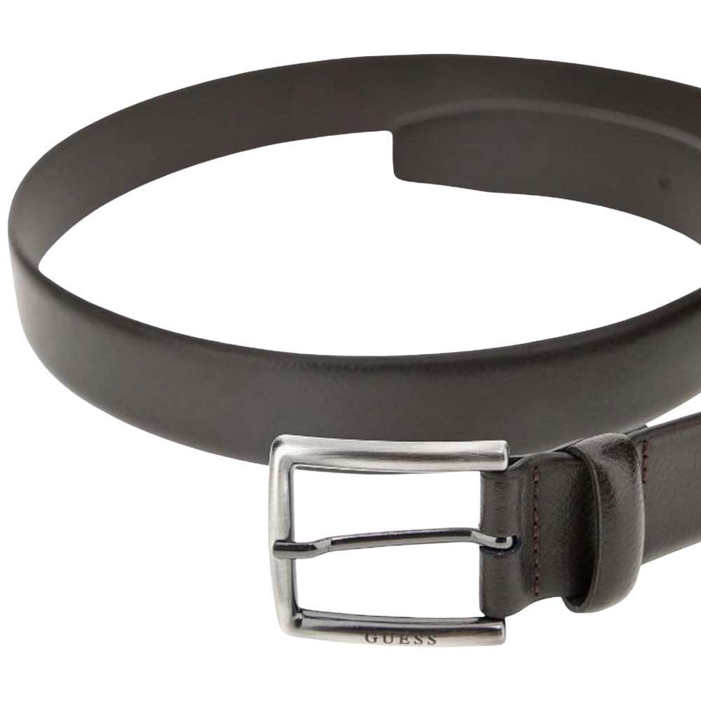 Guess Belt Not Adjustable & Not Reversible H35 Male Brown Leather with Buckle