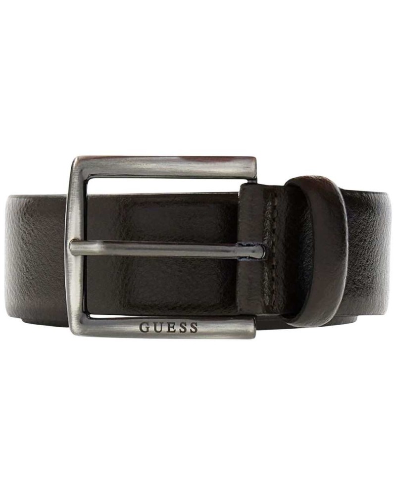 Guess Belt Not Adjustable & Not Reversible H35 Male Brown Leather with Buckle