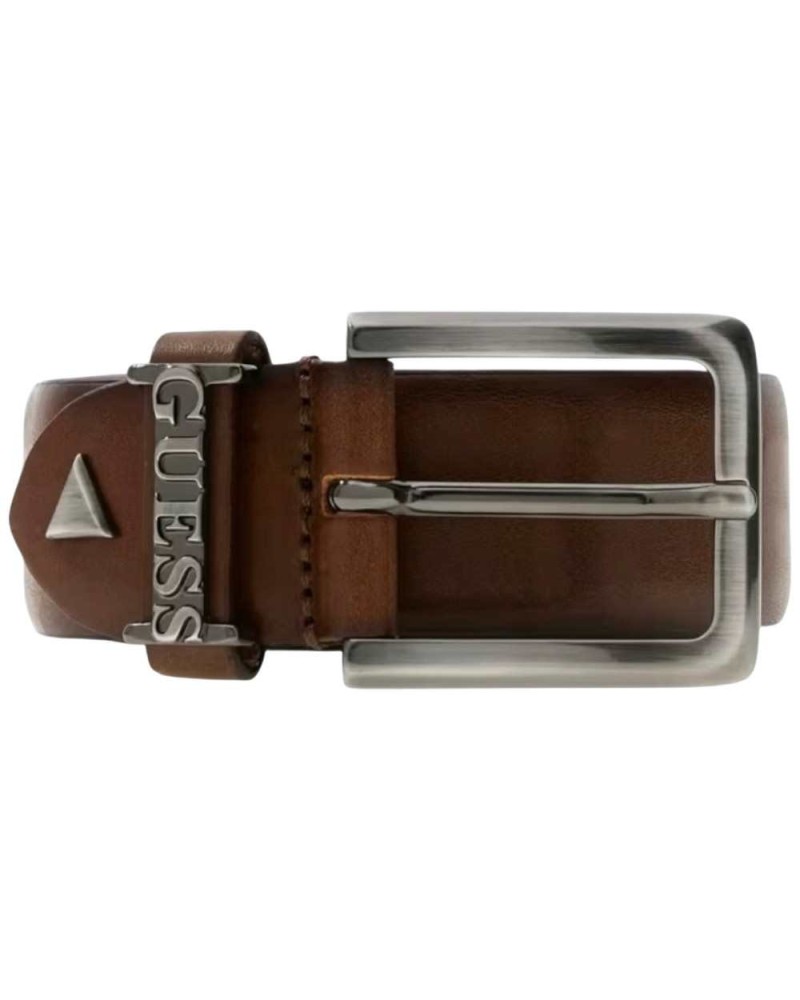 Guess Adjustable Belt & Not Reversible H35 Adjustable Brown Man with Metal Buckle