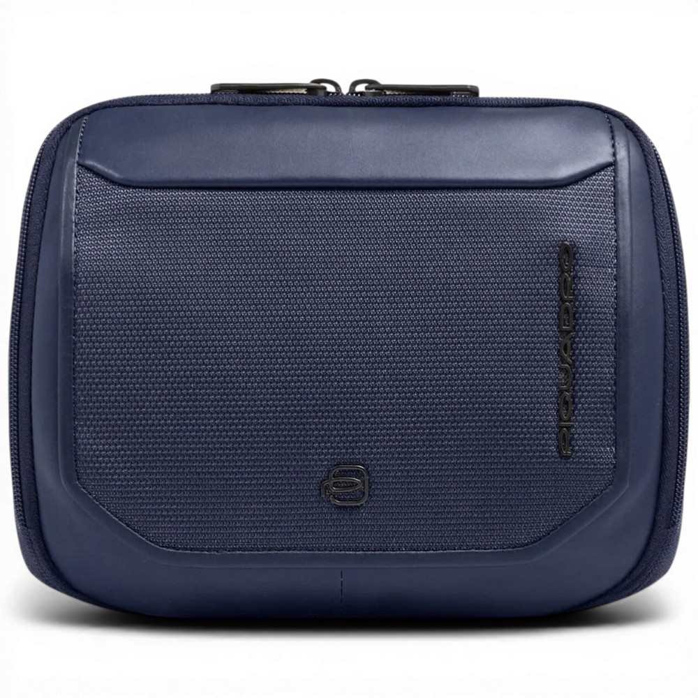 Piquadro Borsello S143 Unisex blauw leer en horizontale stof