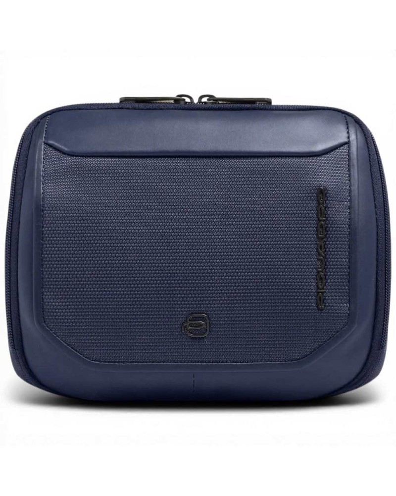 Piquadro Borsello S143 Unisex blauw leer en horizontale stof