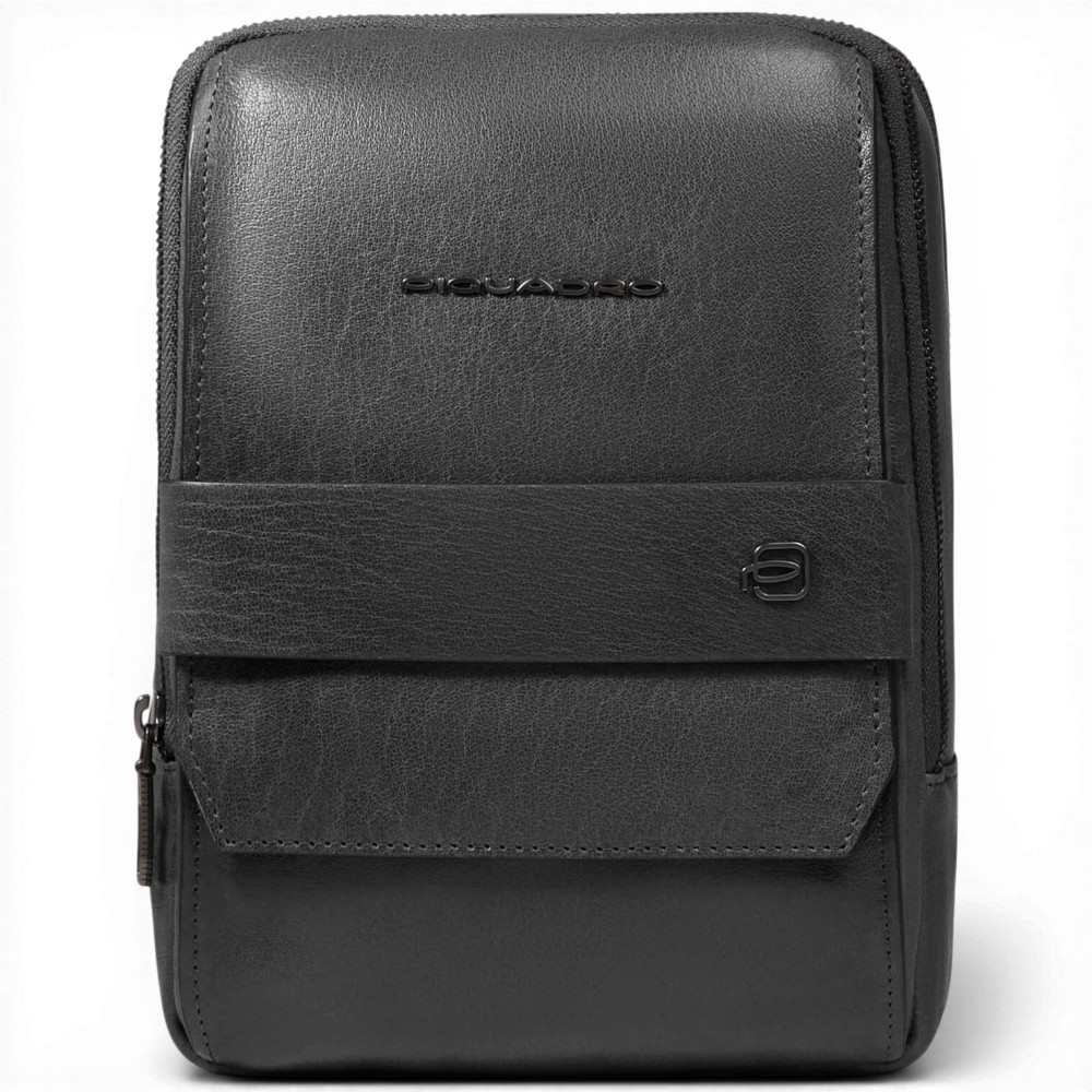 Piquadro Borsello S141 Black Leather Man with iPad Mini Door