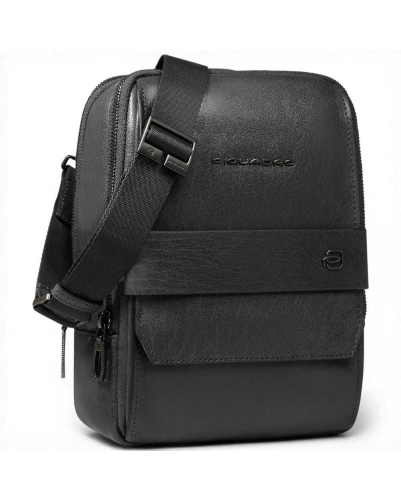 Piquadro Borsello S141 Black Leather Man with iPad Mini Door