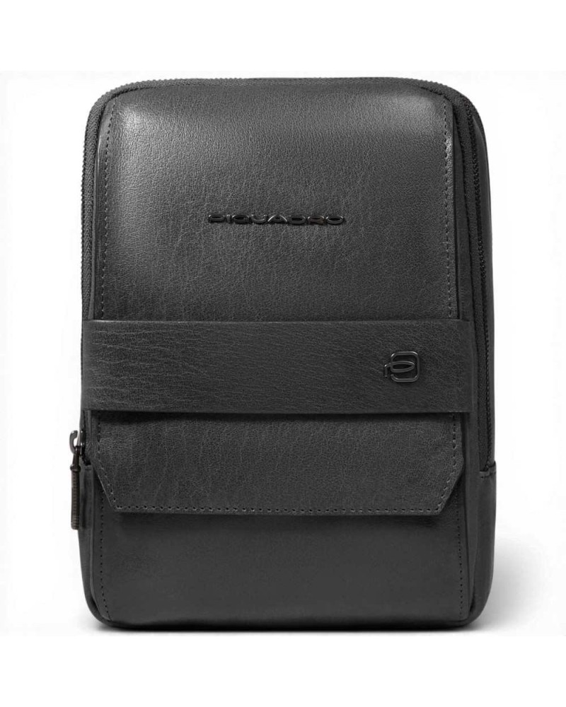 Piquadro Borsello S141 Black Leather Man with iPad Mini Door