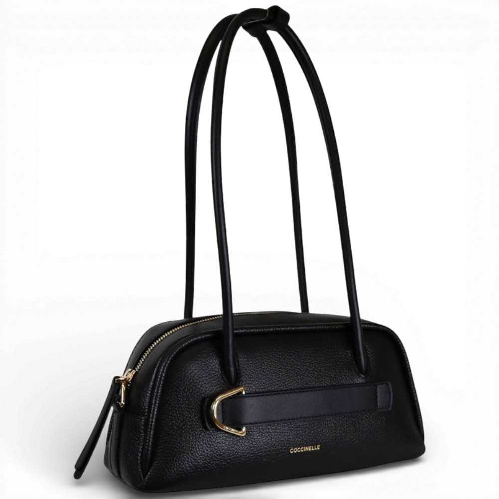 Coccinelle Handtasche Paki Frauen Schwarzes Leder