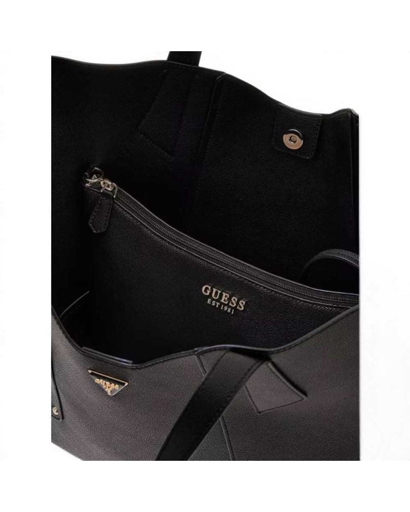 Guess Sac à main Darcy Large 2 en 1 Tote Noir Femme en Matière Synthétique avec Pochette Intérieure et Logo
