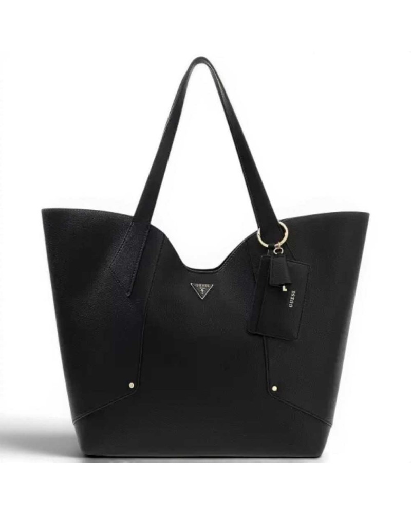 Guess Sac à main Darcy Large 2 en 1 Tote Noir Femme en Matière Synthétique avec Pochette Intérieure et Logo