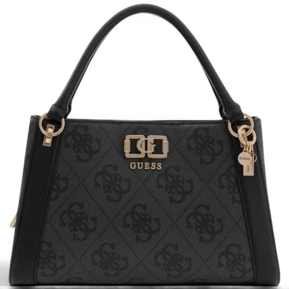 Guess Karnilla Logo Gfriend Satchel Logo de charbon pour femmes en matière synthétique avec sangle d'épaule