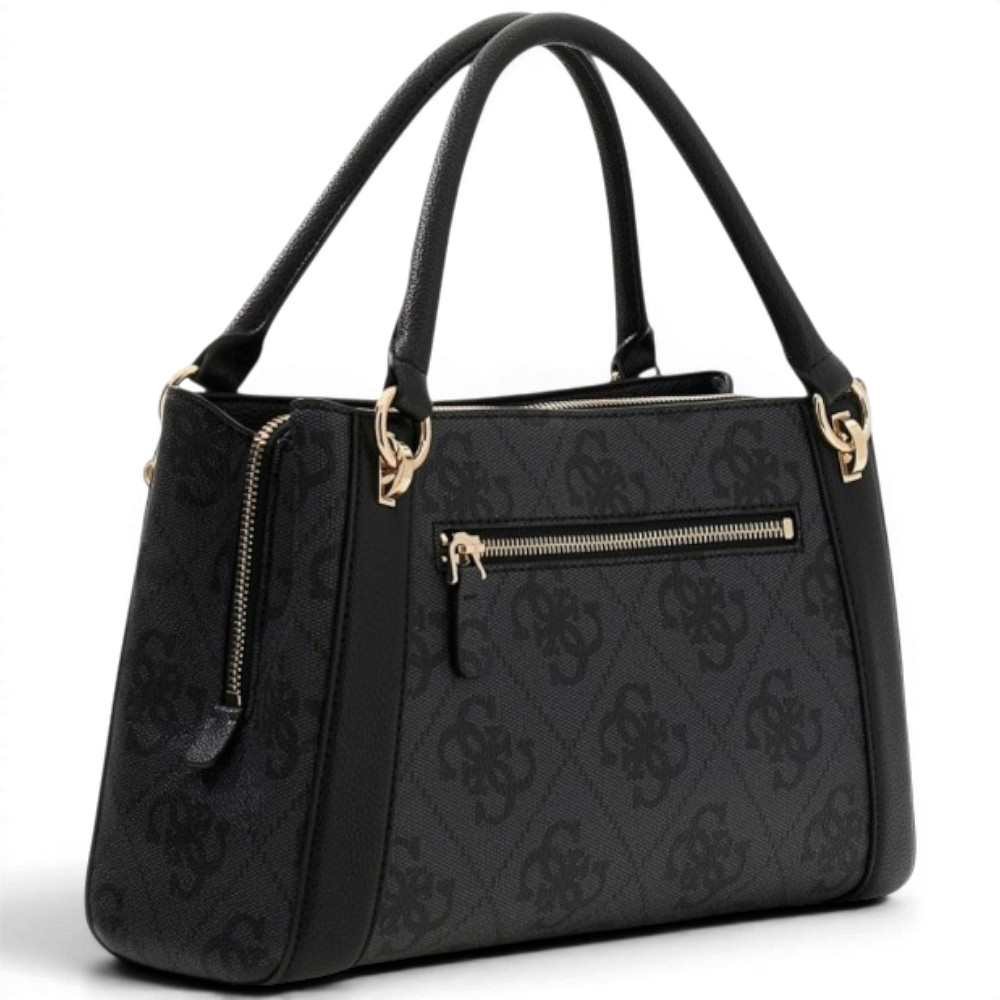 Guess Karnilla Logo Gfriend Satchel Logo de charbon pour femmes en matière synthétique avec sangle d'épaule