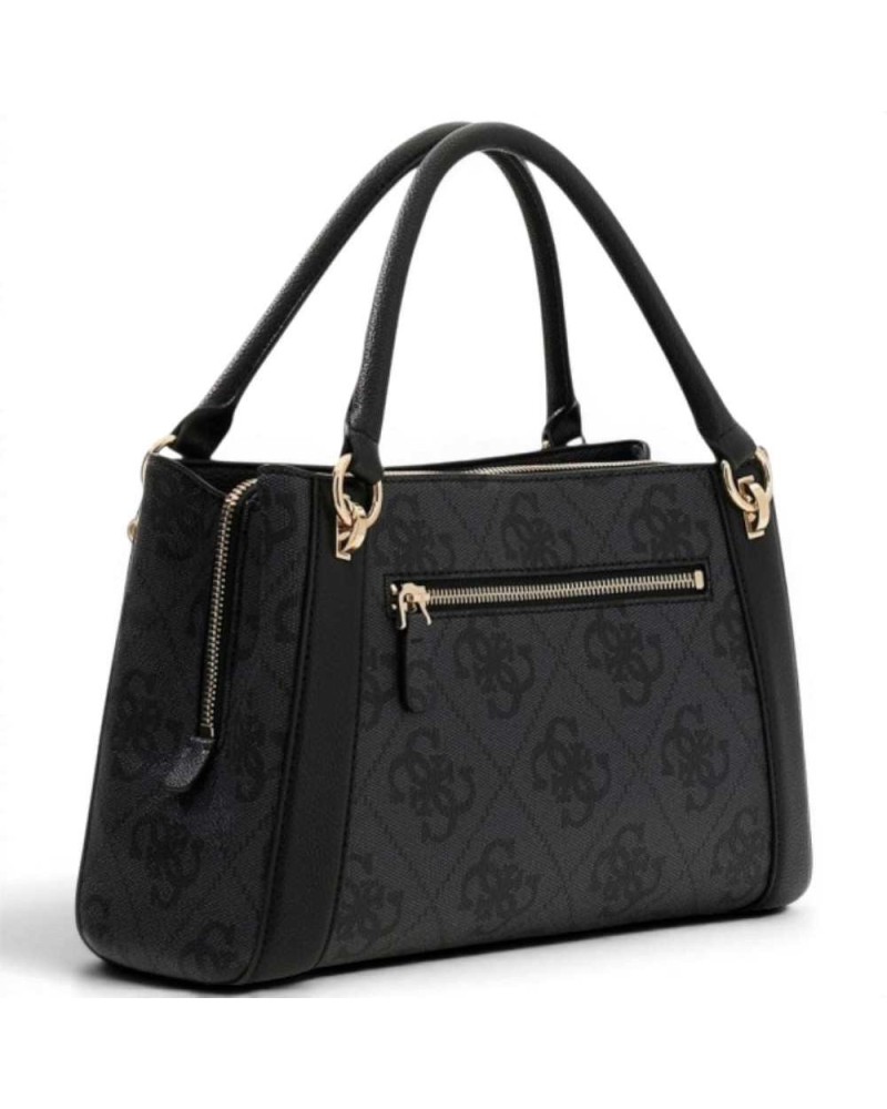 Guess Karnilla Logo Gfriend Satchel Logo de charbon pour femmes en matière synthétique avec sangle d'épaule