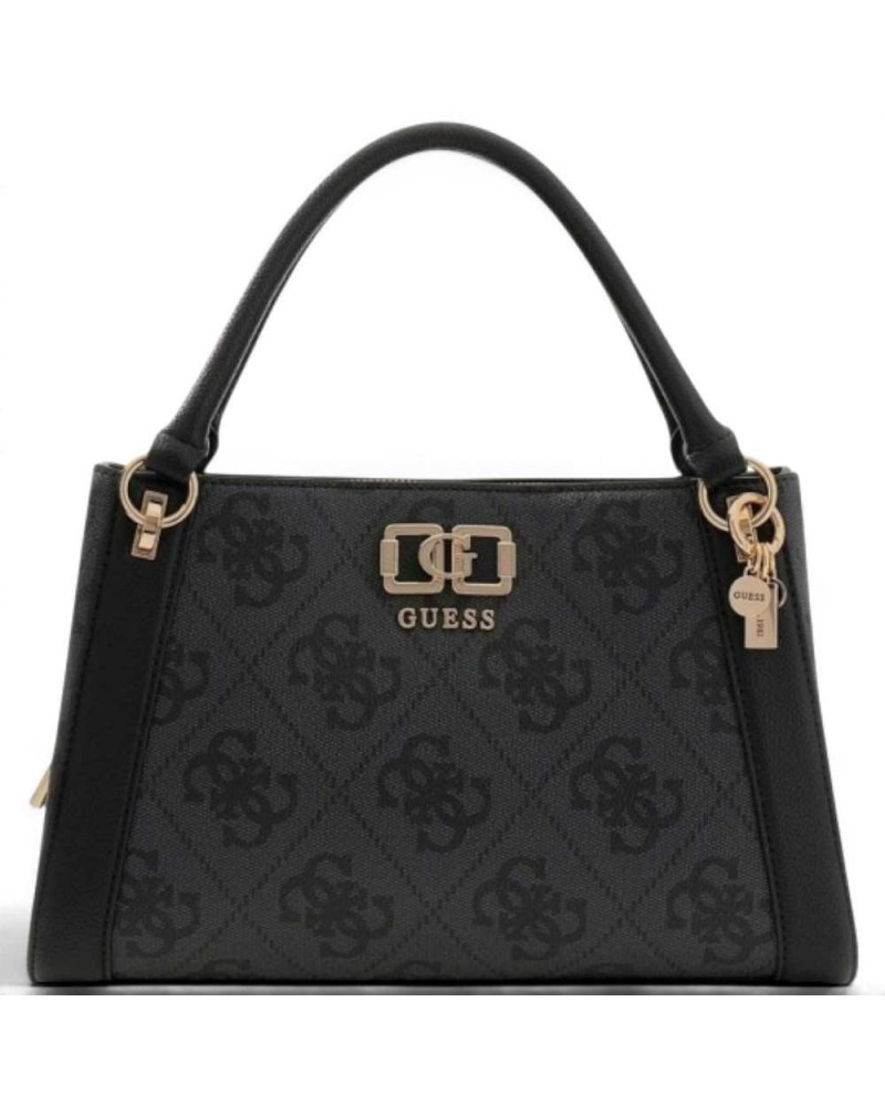 Guess Karnilla Logo Gfriend Satchel Logo de charbon pour femmes en matière synthétique avec sangle d'épaule