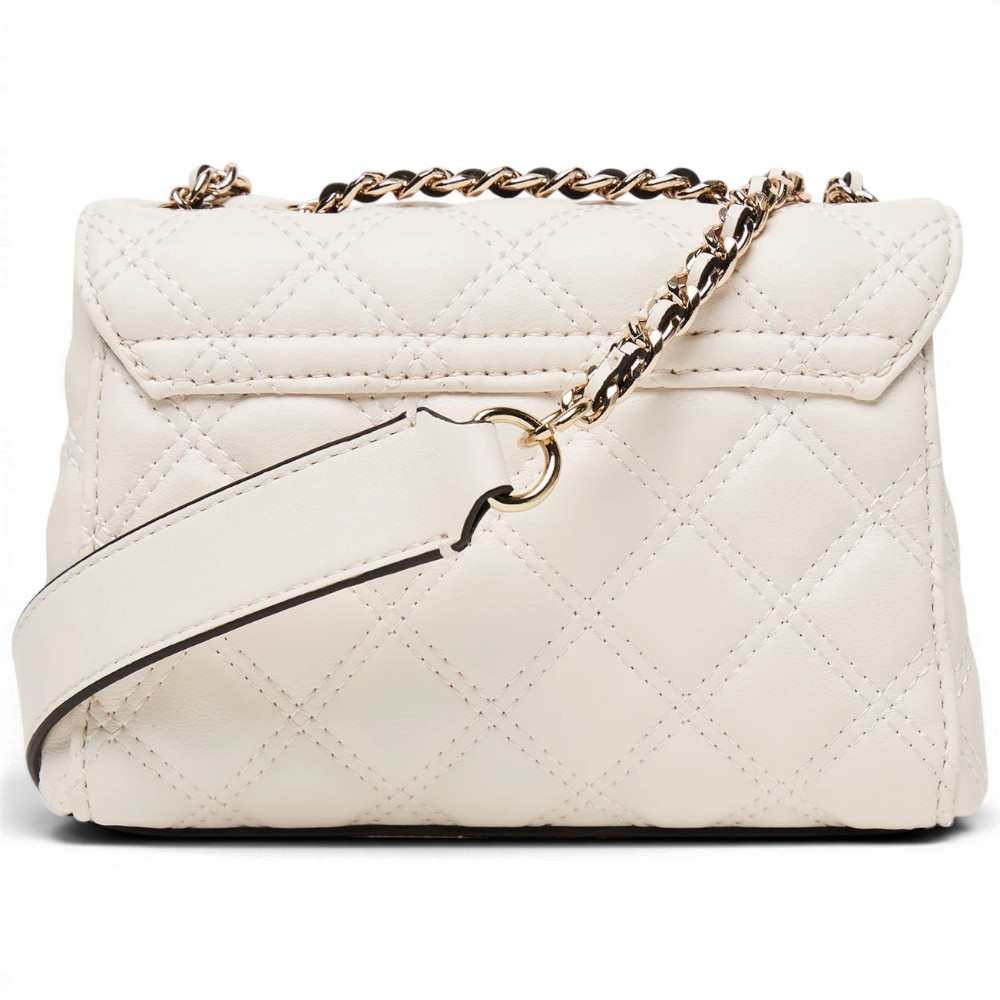Guess Giully ii Mini Convertible Flap Woman Off blanc matelassé avec épaule à chaîne