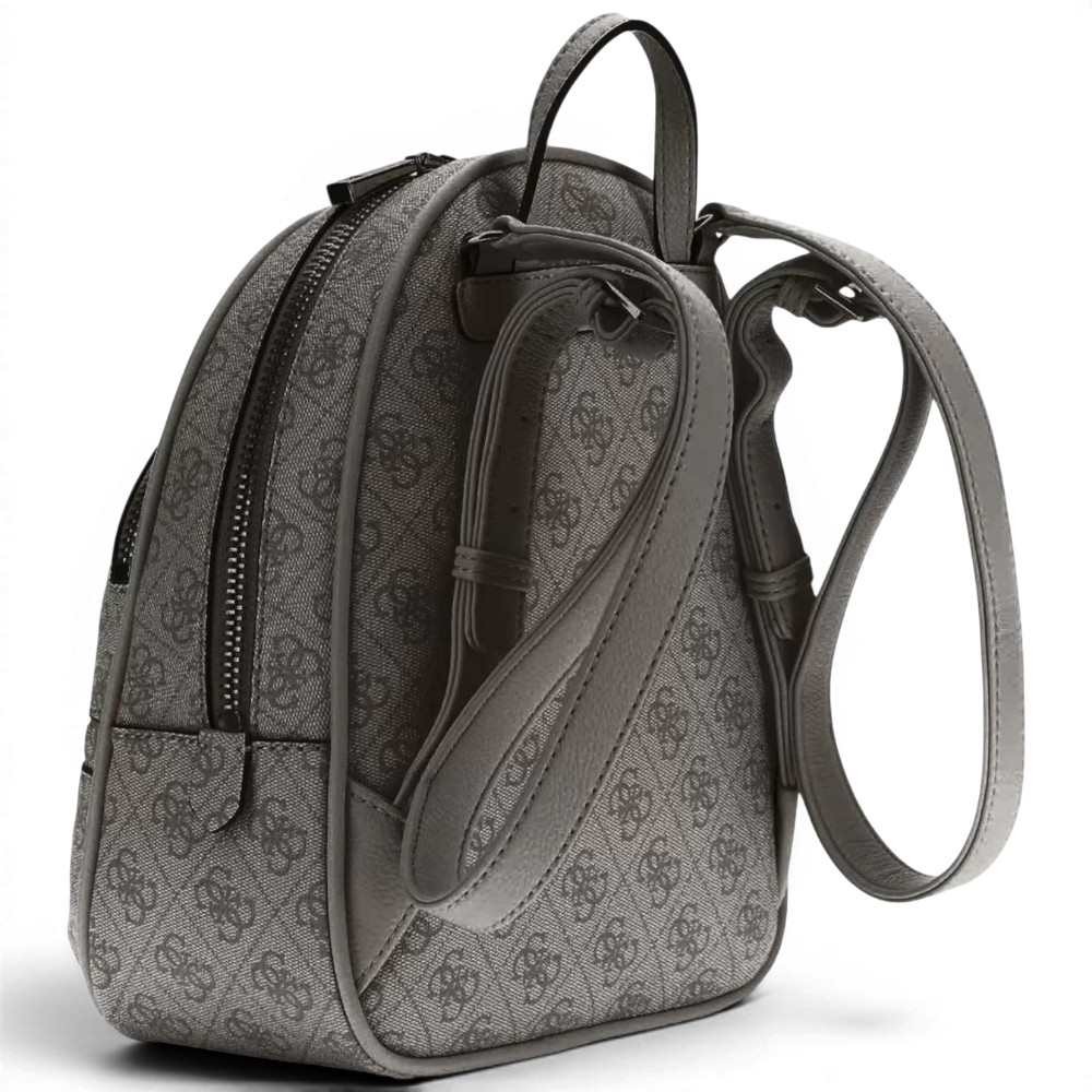 Guess Manhattan ii Sac à dos Logo de charbon pour femmes en matière synthétique avec logo 4G et poches