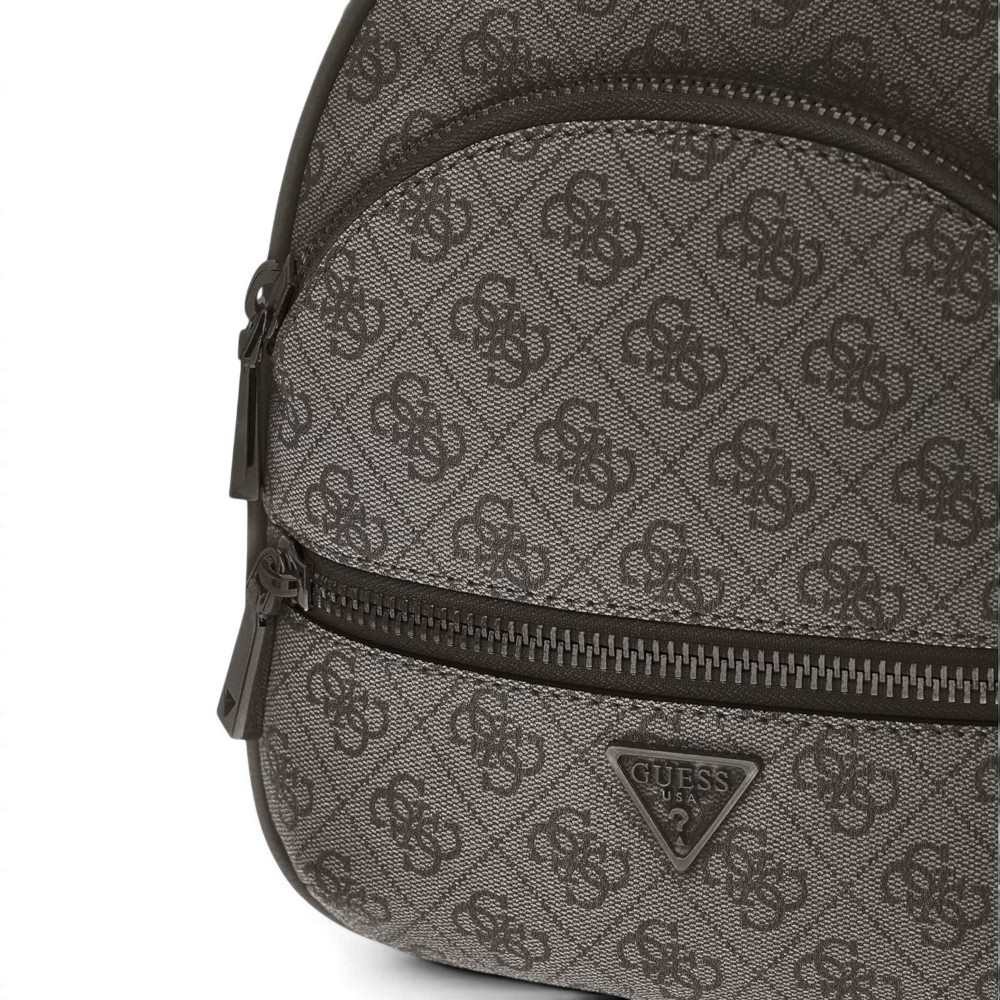 Guess Manhattan ii Sac à dos Logo de charbon pour femmes en matière synthétique avec logo 4G et poches