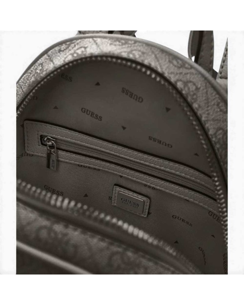 Guess Manhattan ii Sac à dos Logo de charbon pour femmes en matière synthétique avec logo 4G et poches